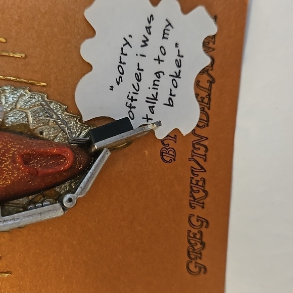 Greg Kevin Delaney Whimsical Face Brooch w/ Additional Saying Pin - Picture 7 of 11